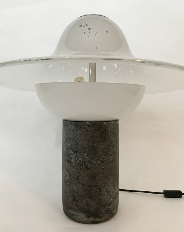 Alfredo Barbini Murano Glass Lamp, Italy circa 1970s