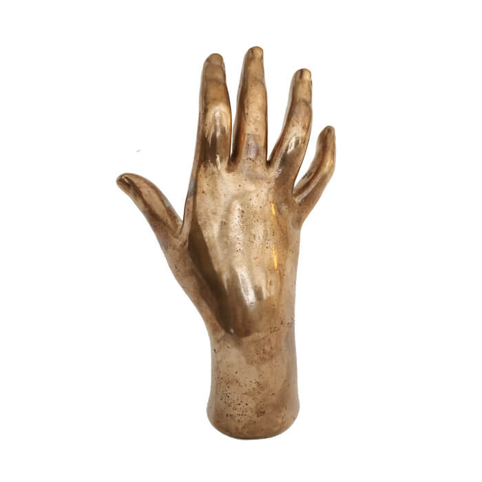 Solid Brass Vintage Hand Sculpture