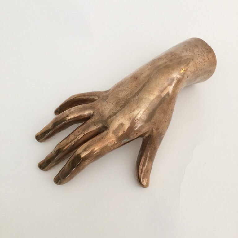 Beautiful Solid Brass Vintage Hand Sculpture of a Female Hand