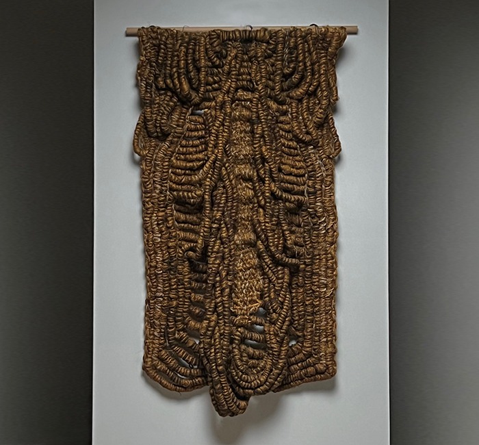 小物入れ 70s Weaving Textile Wall Art Vintage 1970s Hand-Woven Sisal Wall Tapestry