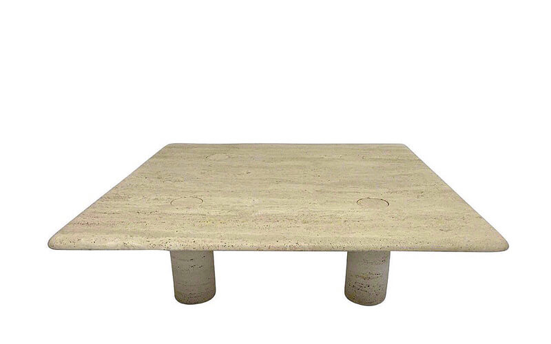 Angelo Mangiarotti Travertine Coffee Table for Up&Up