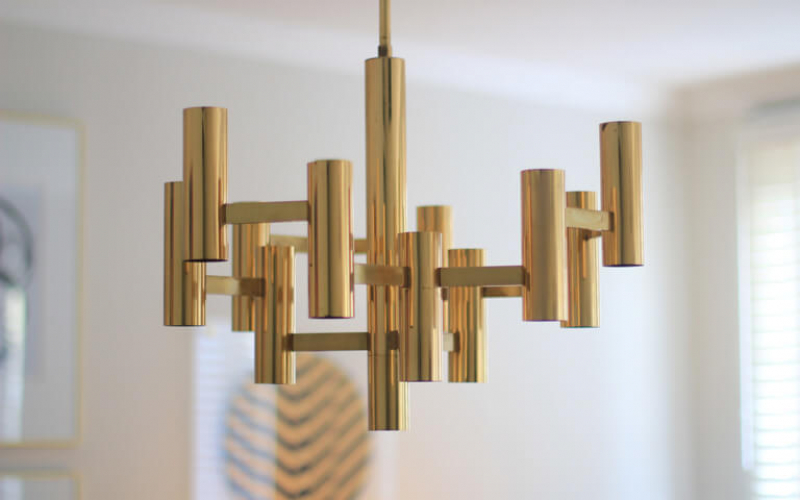 Brass Chandelier for Boulanger by Sciolari