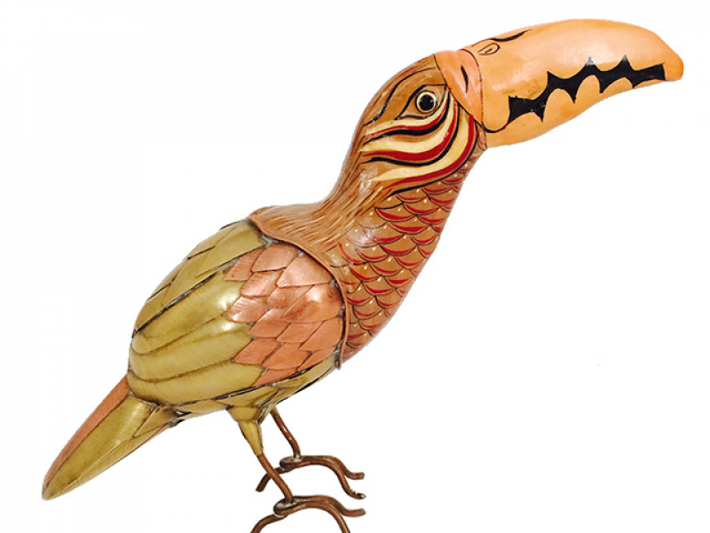 Bustamante Papier Mache & Mixed Metal Toucan