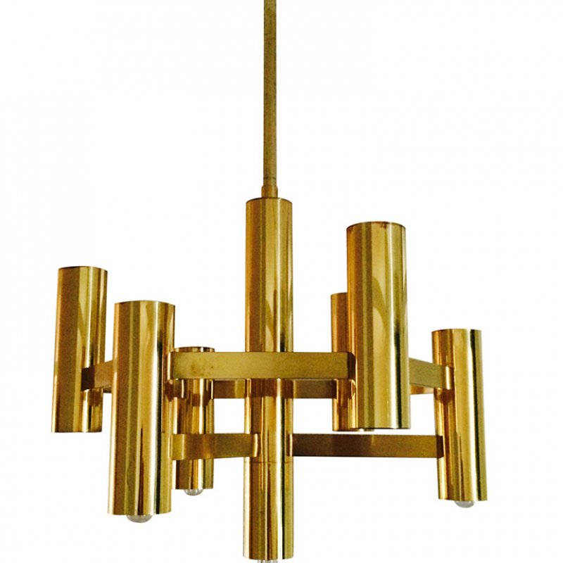 Small Brass Chandelier for Boulanger by Sciolari