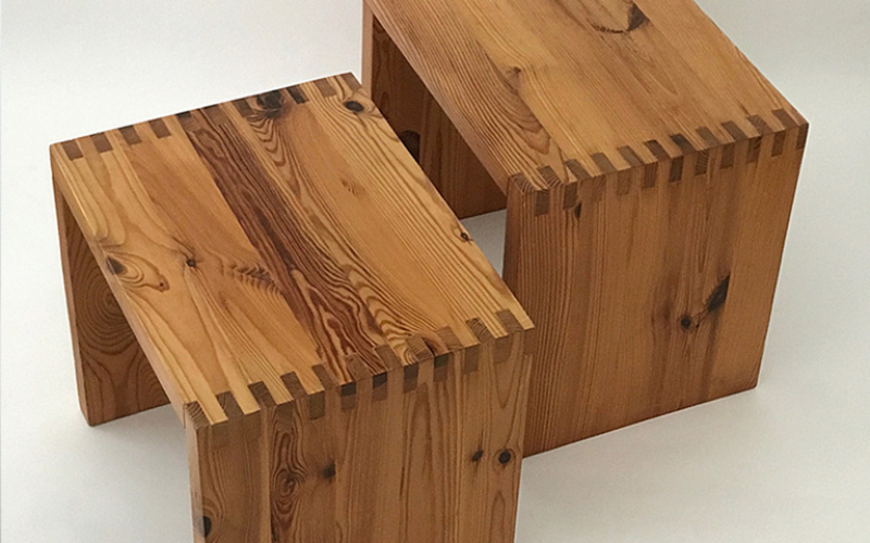 Ate van Apeldoorn Pine Side Tables